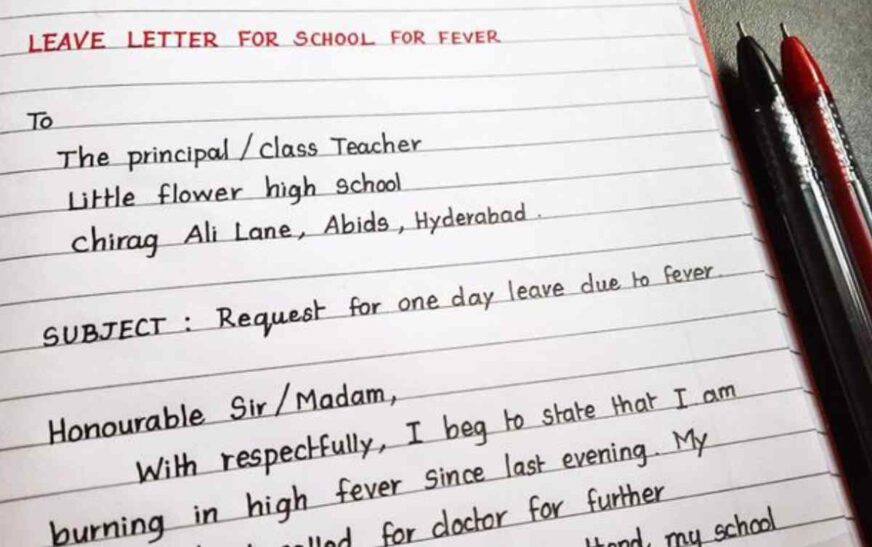 Leave Letter To Class Teacher