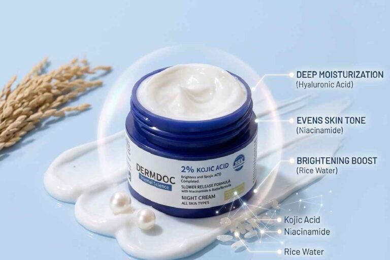 dermdoc kojic acid night cream