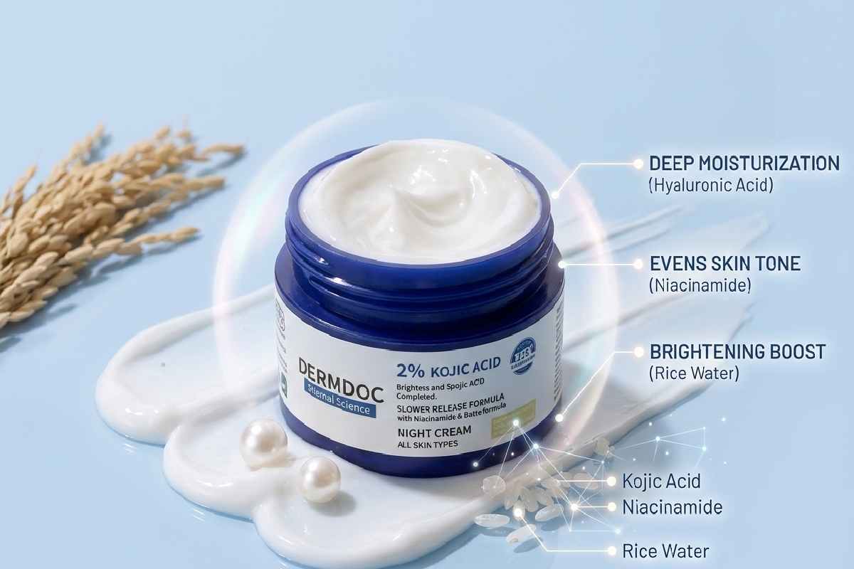 Dermdoc Kojic Acid Night Cream – Guide with Benefits, and Usage