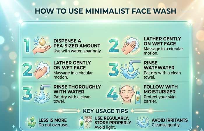 how to use minimalist face wash