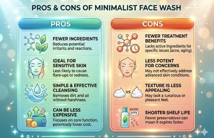 pros and cons of minimalist face wash