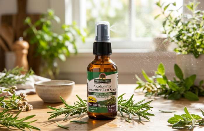 alcohol-free rosemary leaf spray