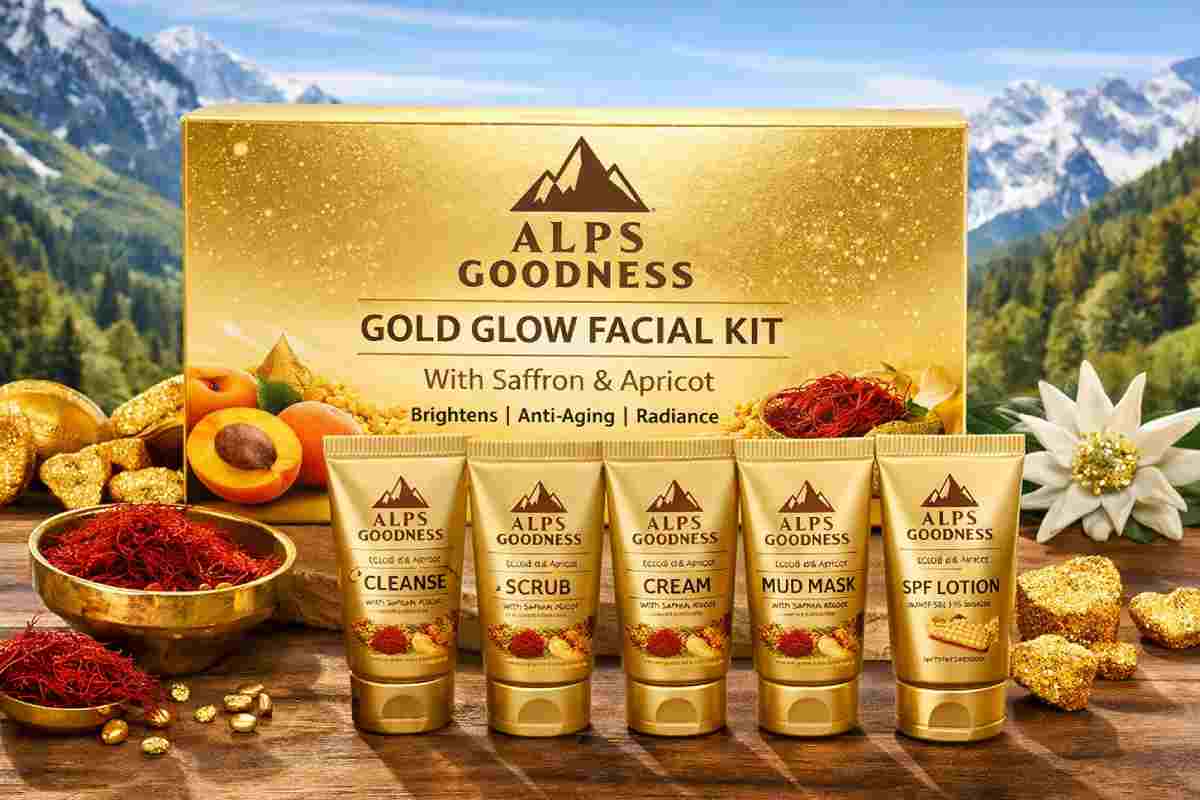 Alps Goodness Facial Kit – Gold Glow Facial Kit with Saffron