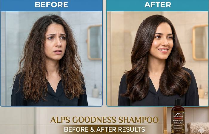 alps goodness shampoo before & after results