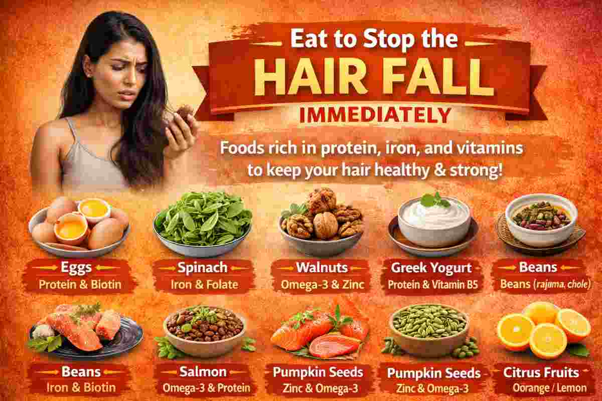 What to Eat to Stop the Hair Fall Immediately? Best Foods to Prevent Hair Fall