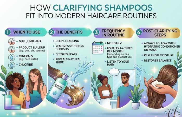 how clarifying shampoos fit into modern haircare routines