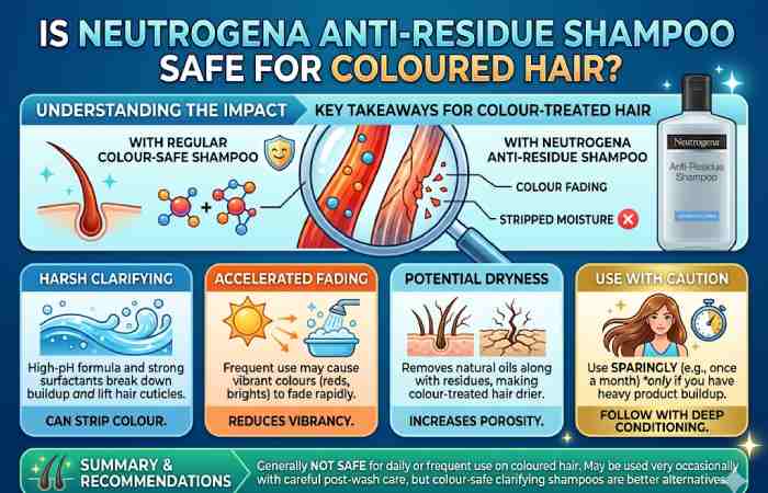 is neutrogena anti-residue shampoo safe for coloured hair